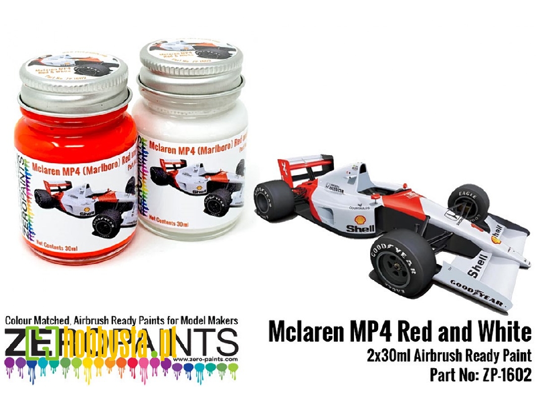 1602 - Mclaren Mp4 (Marlboro) Red And White Paint Set - zdjęcie 1 1602 - Mclaren Mp4 (Marlboro) Red And White Paint Set - zdjęcie 1
