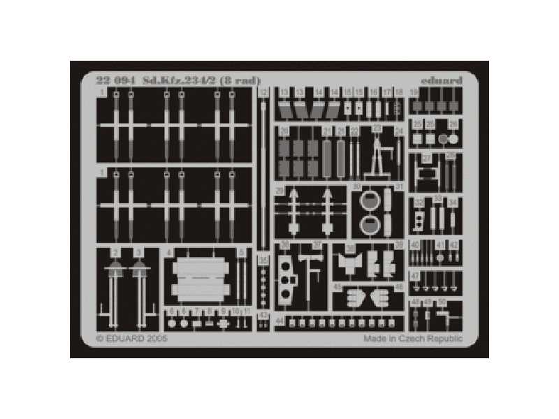 Sd. Kfz.234/2 (8 rad) 1/72 - Hasegawa - blaszki - zdjęcie 1 Sd. Kfz.234/2 (8 rad) 1/72 - Hasegawa - blaszki - zdjęcie 1