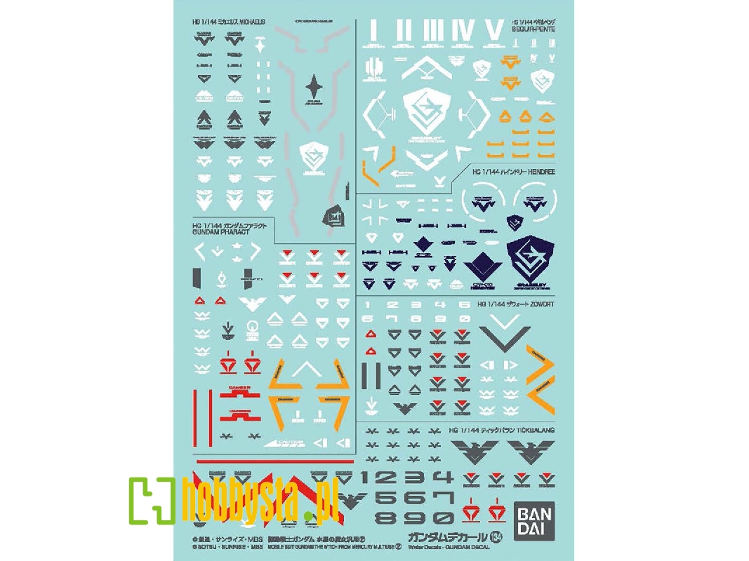 Gundam Decal 134 Msg Witch From Mercury Multiuse 2 - zdjęcie 1 Gundam Decal 134 Msg Witch From Mercury Multiuse 2 - zdjęcie 1