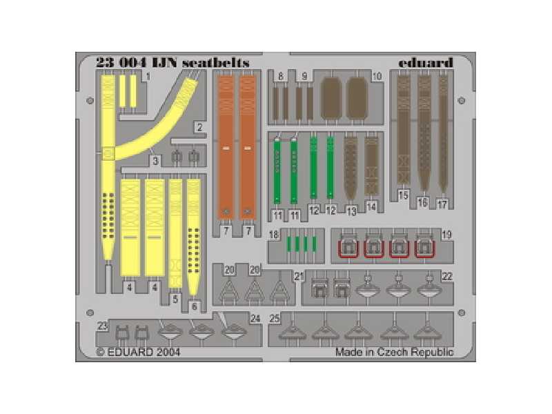  Seatbelts IJN 1/24 - blaszki - zdjęcie 1