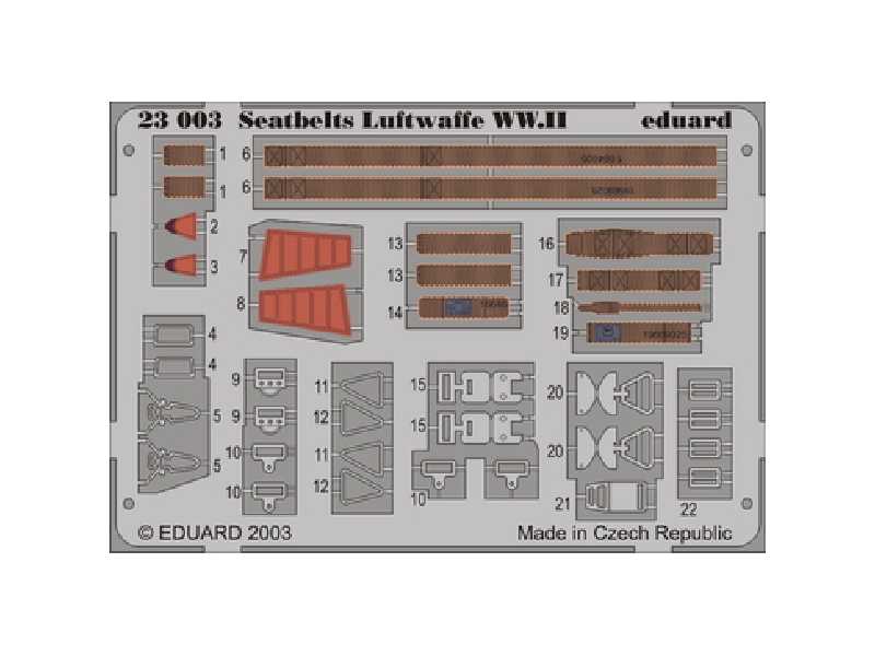  Seatbelts Luftwaffe WWII 1/24 - blaszki - zdjęcie 1