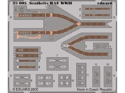  Seatbelts RAF WWII 1/24 - blaszki - zdjęcie 1