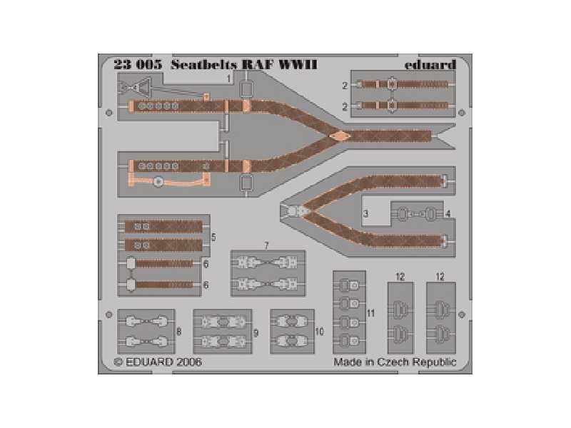 Seatbelts RAF WWII 1/24 - blaszki - zdjęcie 1 Seatbelts RAF WWII 1/24 - blaszki - zdjęcie 1
