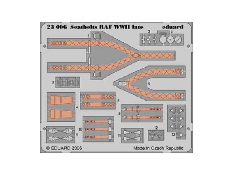  Seatbelts RAF WWII late 1/24 - blaszki - zdjęcie 1