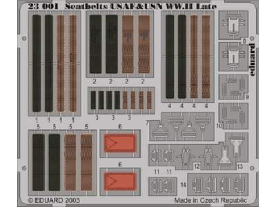  Seatbelts USAF & USN WWII late 1/24 - blaszki - zdjęcie 1