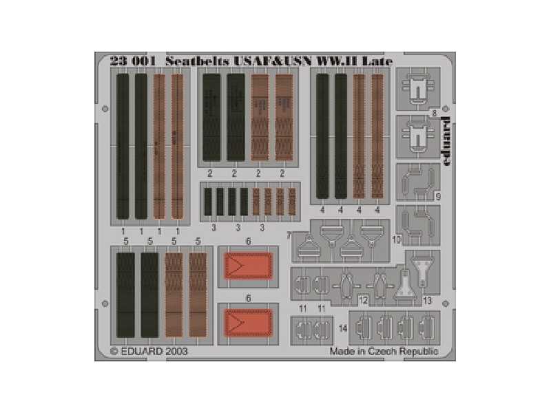  Seatbelts USAF & USN WWII late 1/24 - blaszki - zdjęcie 1