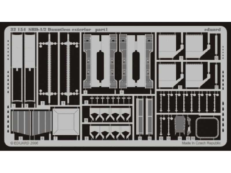  SBD-1/2/3/4 exterior 1/32 - Trumpeter - blaszki - zdjęcie 1