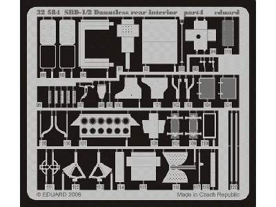  SBD-1/2 rear interior 1/32 - Trumpeter - blaszki - zdjęcie 5