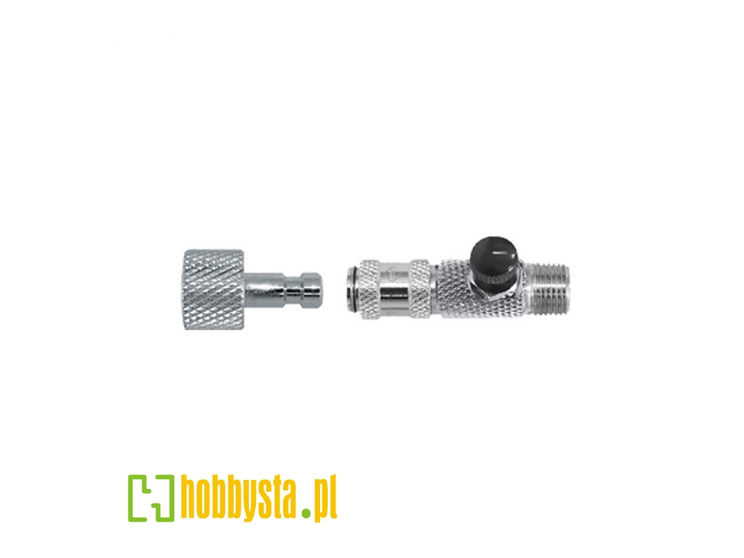 Quick Disconnect Set (Male, 1/8 Fitting Qd With Air Control Valve Set, Female Socket, 1/8 Fitting) - zdjęcie 1 Quick Disconnect Set (Male, 1/8 Fitting Qd With Air Control Valve Set, Female Socket, 1/8 Fitting) - zdjęcie 1