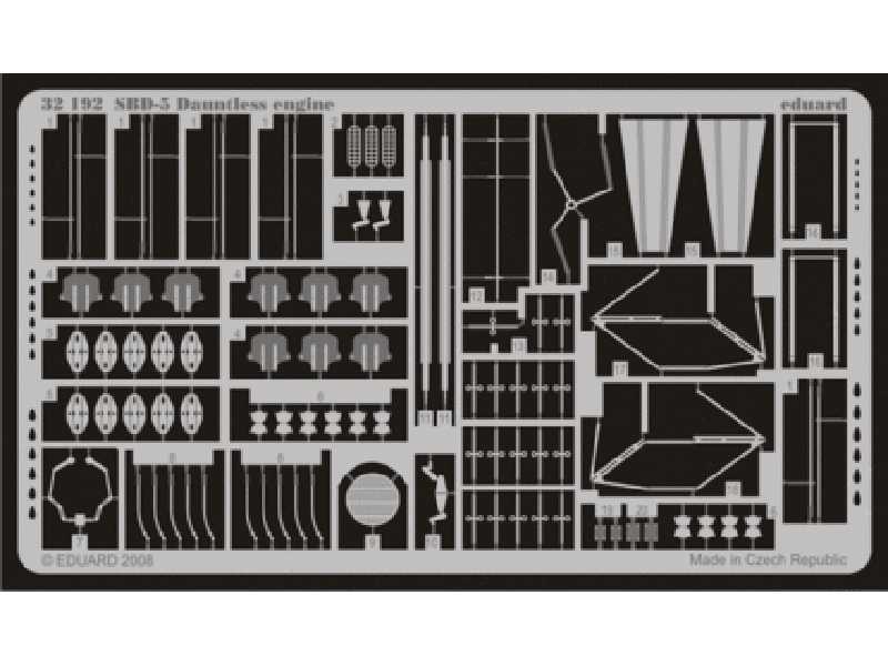  SBD-5 engine 1/32 - Trumpeter - blaszki - zdjęcie 1