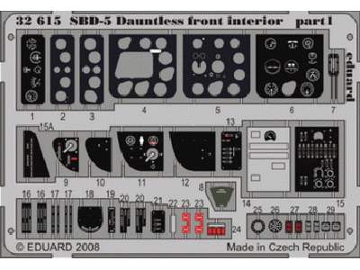  SBD-5 front interior S. A. 1/32 - Trumpeter - blaszki - zdjęcie 1