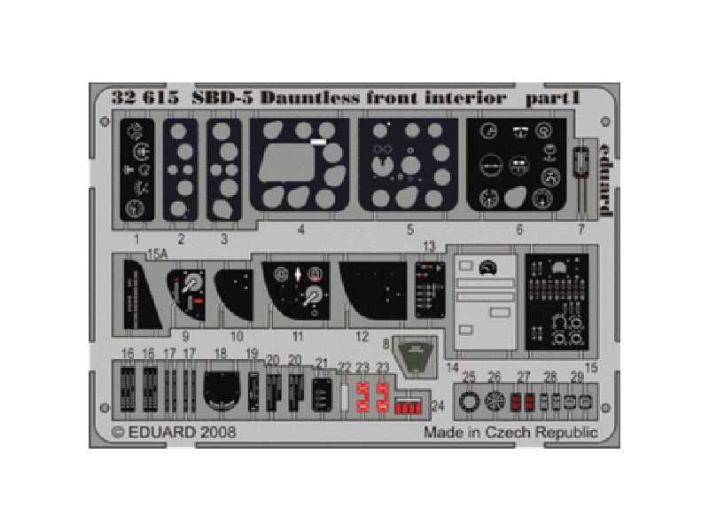 SBD-5 front interior S. A. 1/32 - Trumpeter - blaszki - zdjęcie 1 SBD-5 front interior S. A. 1/32 - Trumpeter - blaszki - zdjęcie 1