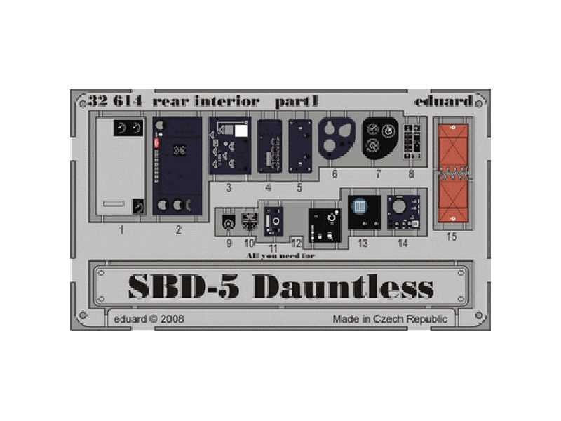 SBD-5 rear interior S. A. 1/32 - Trumpeter - blaszki - zdjęcie 1 SBD-5 rear interior S. A. 1/32 - Trumpeter - blaszki - zdjęcie 1