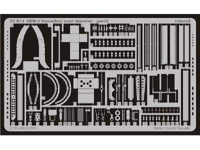  SBD-5 rear interior S. A. 1/32 - Trumpeter - blaszki - zdjęcie 3