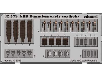  SBD early seatbelts 1/32 - Trumpeter - blaszki - zdjęcie 1