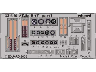  SE.5a RAF 1/32 - Trumpeter - blaszki - zdjęcie 1
