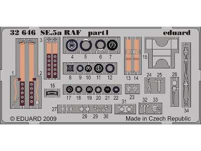  SE.5a RAF 1/32 - Trumpeter - blaszki - zdjęcie 2