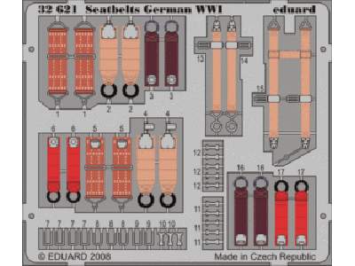  Seatbelts German WWI 1/32 - blaszki - zdjęcie 1
