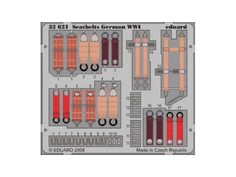  Seatbelts German WWI 1/32 - blaszki - zdjęcie 1