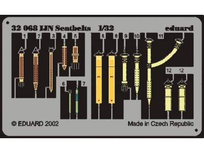  Seatbelts IJN 1/32 - blaszki - zdjęcie 1