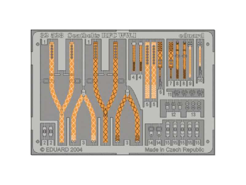  Seatbelts RFC WWI 1/32 - blaszki - zdjęcie 1