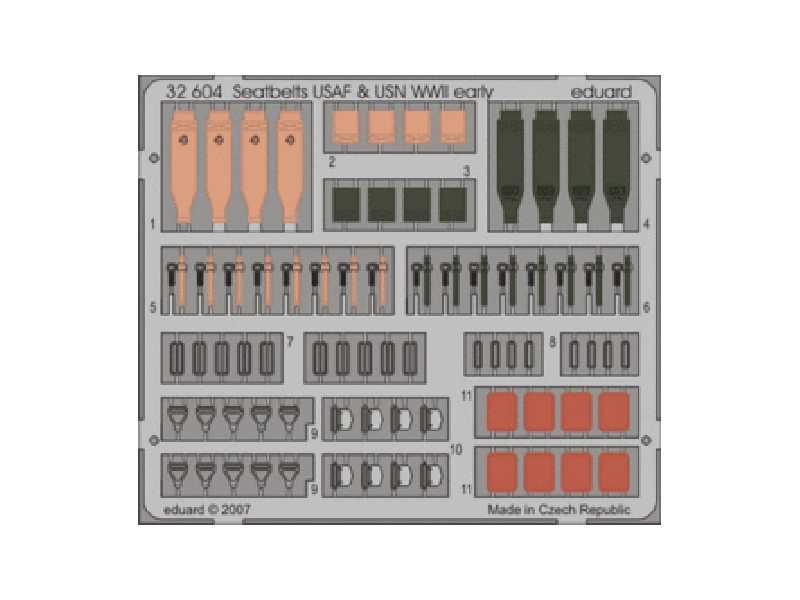  Seatbelts USAF & USN WWII early 1/32 - blaszki - zdjęcie 1