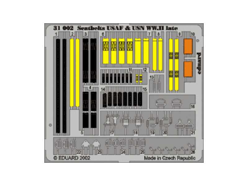  Seatbelts USAF & USN WWII late 1/32 - blaszki - zdjęcie 1
