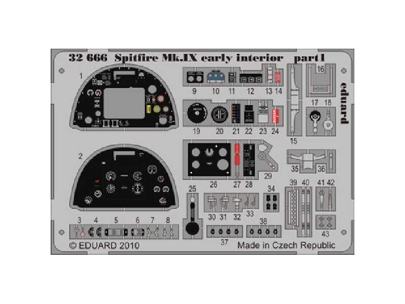  Spitfire Mk. IX early interior S. A. 1/32 - Tamiya - blaszki - zdjęcie 1