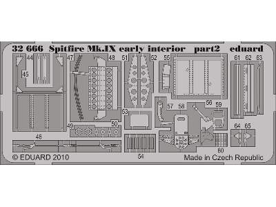  Spitfire Mk. IX early interior S. A. 1/32 - Tamiya - blaszki - zdjęcie 3