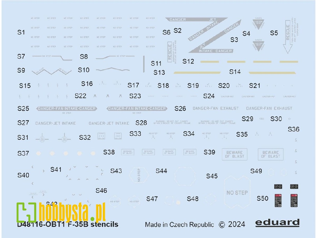 F-35B stencils 1/48 - zdjęcie 1 F-35B stencils 1/48 - zdjęcie 1