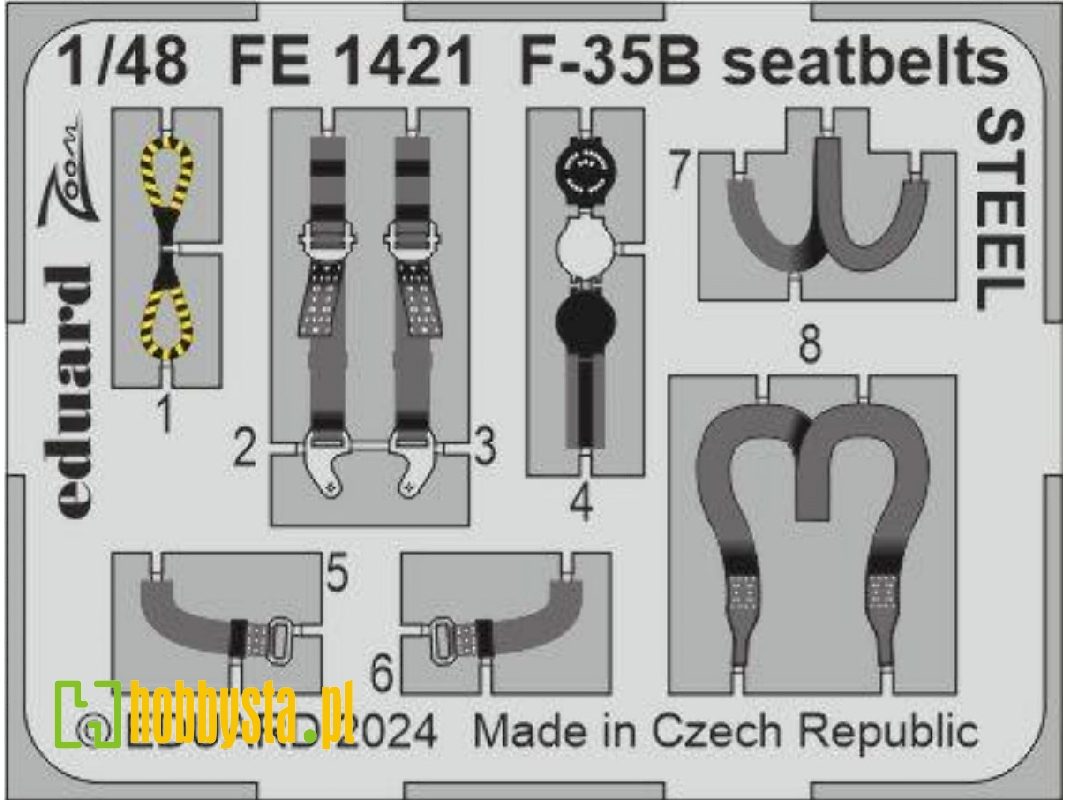 F-35B seatbelts STEEL 1/48 - TAMIYA - zdjęcie 1 F-35B seatbelts STEEL 1/48 - TAMIYA - zdjęcie 1