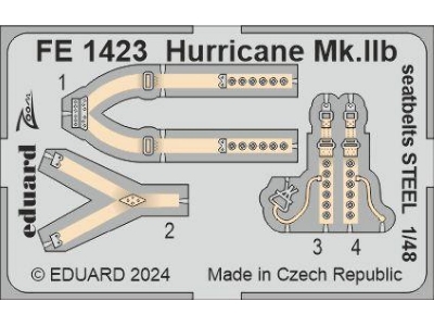 Hurricane Mk. IIb seatbelts STEEL 1/48 - ARMA HOBBY - zdjęcie 1