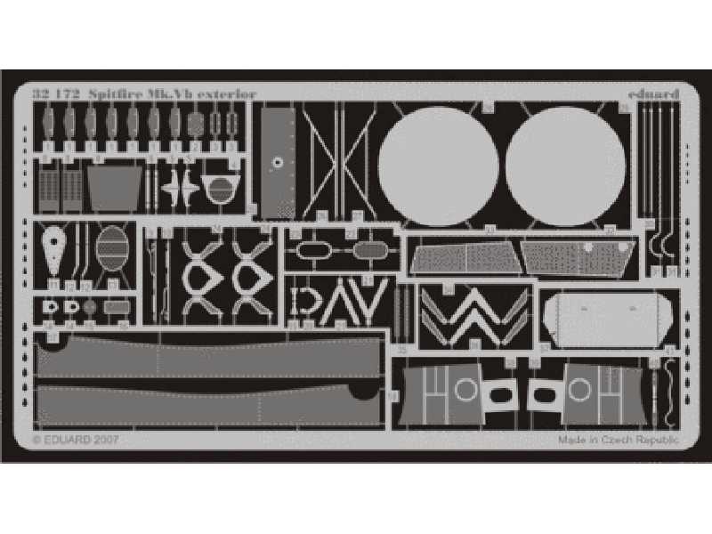  Spitfire Mk.  Vb exterior 1/32 - Hasegawa - blaszki - zdjęcie 1