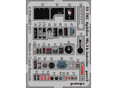  Spitfire Mk. Vb interior S. A. 1/32 - Hobby Boss - blaszki - zdjęcie 3