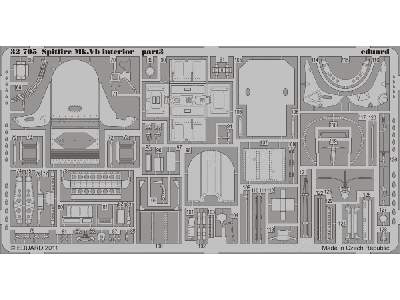  Spitfire Mk. Vb interior S. A. 1/32 - Hobby Boss - blaszki - zdjęcie 4