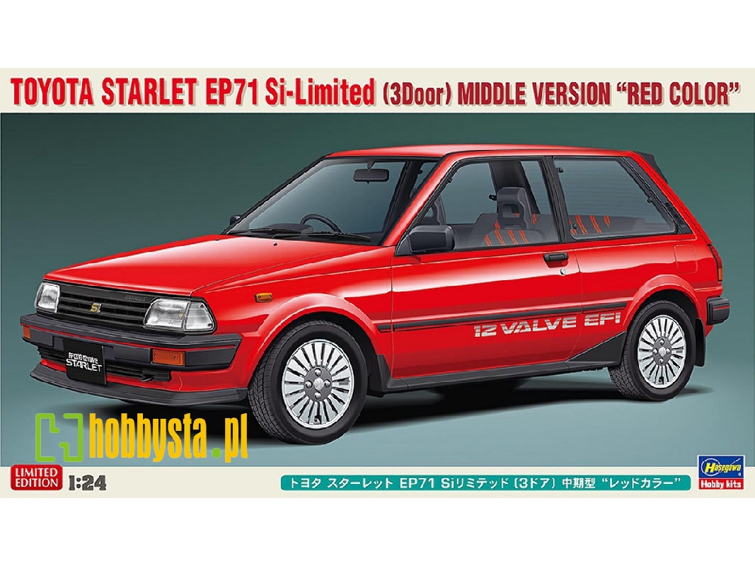 Toyota Starlet Ep71 Si-limited (3 Door) Middle Version Red Color - zdjęcie 1