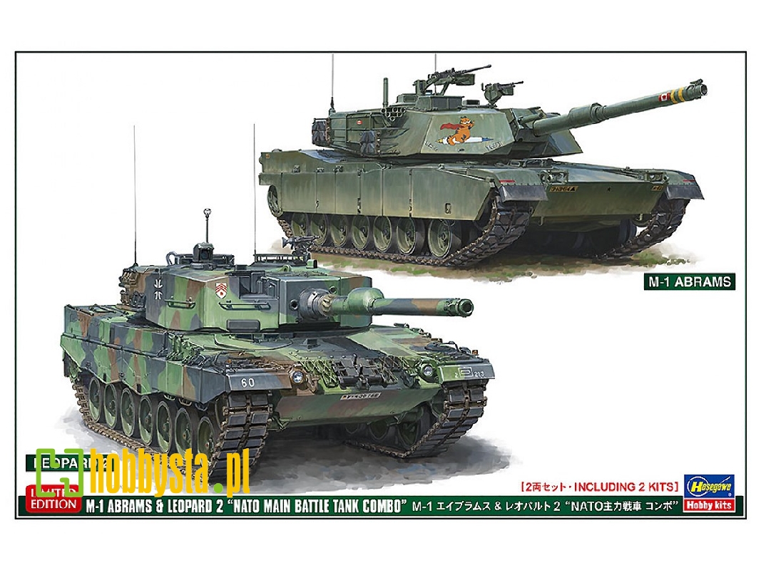 M1 Abrams And Leopard 2 'nato Main Battle Tank Combo' (2 Kits In The Box) - zdjęcie 1 M1 Abrams And Leopard 2 'nato Main Battle Tank Combo' (2 Kits In The Box) - zdjęcie 1