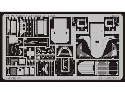  Spitfire Mk.  Vb interior S. A. 1/32 - Hasegawa - blaszki - zdjęcie 3