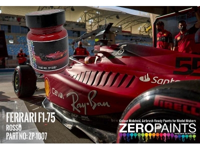 1007 Ferrari F1-75 Rosso (2022 Formula One) Red Paint - zdjęcie 1