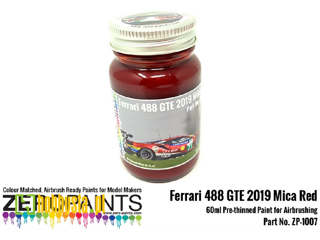 1007 - 2019 Ferrari 488 Gte (Af Corse) Mica Red Paint - zdjęcie 1