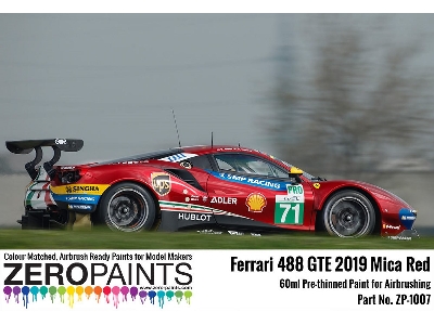 1007 - 2019 Ferrari 488 Gte (Af Corse) Mica Red Paint - zdjęcie 4