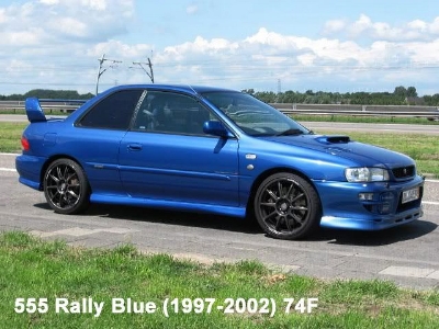 1041 Subaru 555 Rally Blue (1997-2002) 74f Matt - zdjęcie 1