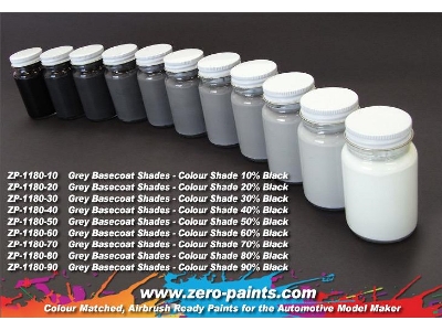 1180-10 Grey Basecoat Paint Range - zdjęcie 1