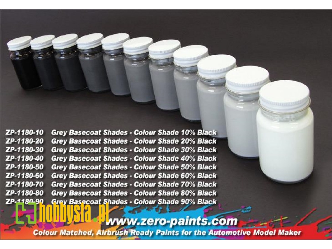 1180-10 Grey Basecoat Paint Range - zdjęcie 1