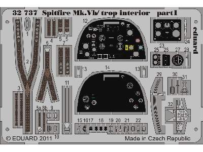  Spitfire Mk. Vb/  trop interior S. A. 1/32 - Hobby Boss - blasz - zdjęcie 2