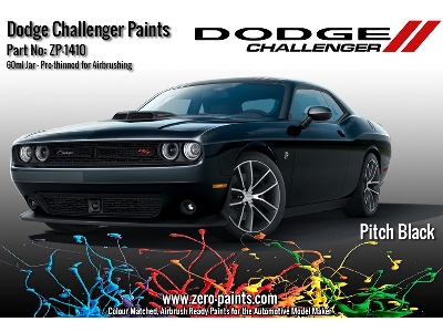 1410-pitch Dodge Challenger Paints - Pitch Black - zdjęcie 1
