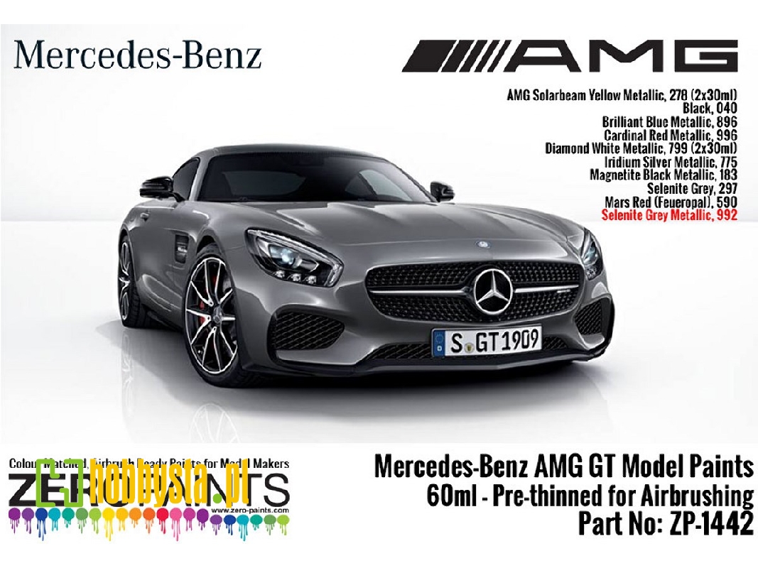 1442-selenitem Mercedes Amg Gt - Selenite Grey Metallic (992) - zdjęcie 1