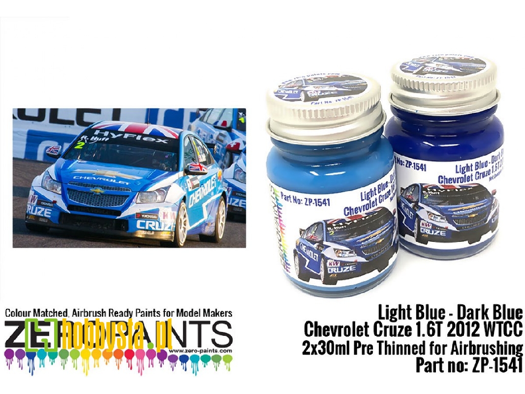 1541 Chevrolet Cruze 1.6t 2012 Wtcc - Light Blue, Dark Blue Set - zdjęcie 1