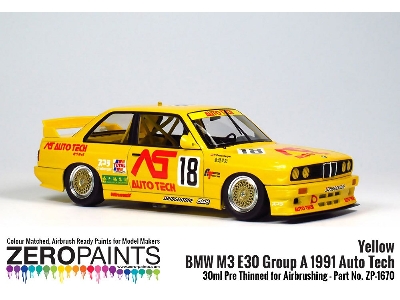1670 Bmw M3 E30 Group A 1991 Auto Tech - Yellow - zdjęcie 1