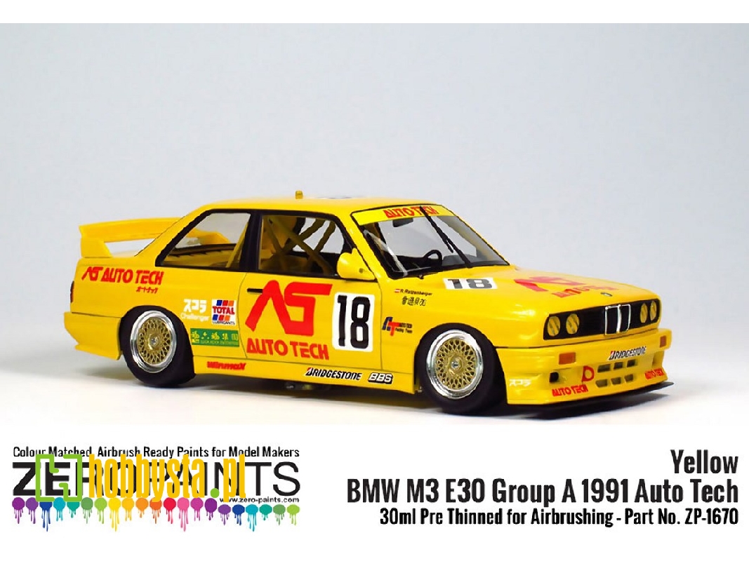 1670 Bmw M3 E30 Group A 1991 Auto Tech - Yellow - zdjęcie 1